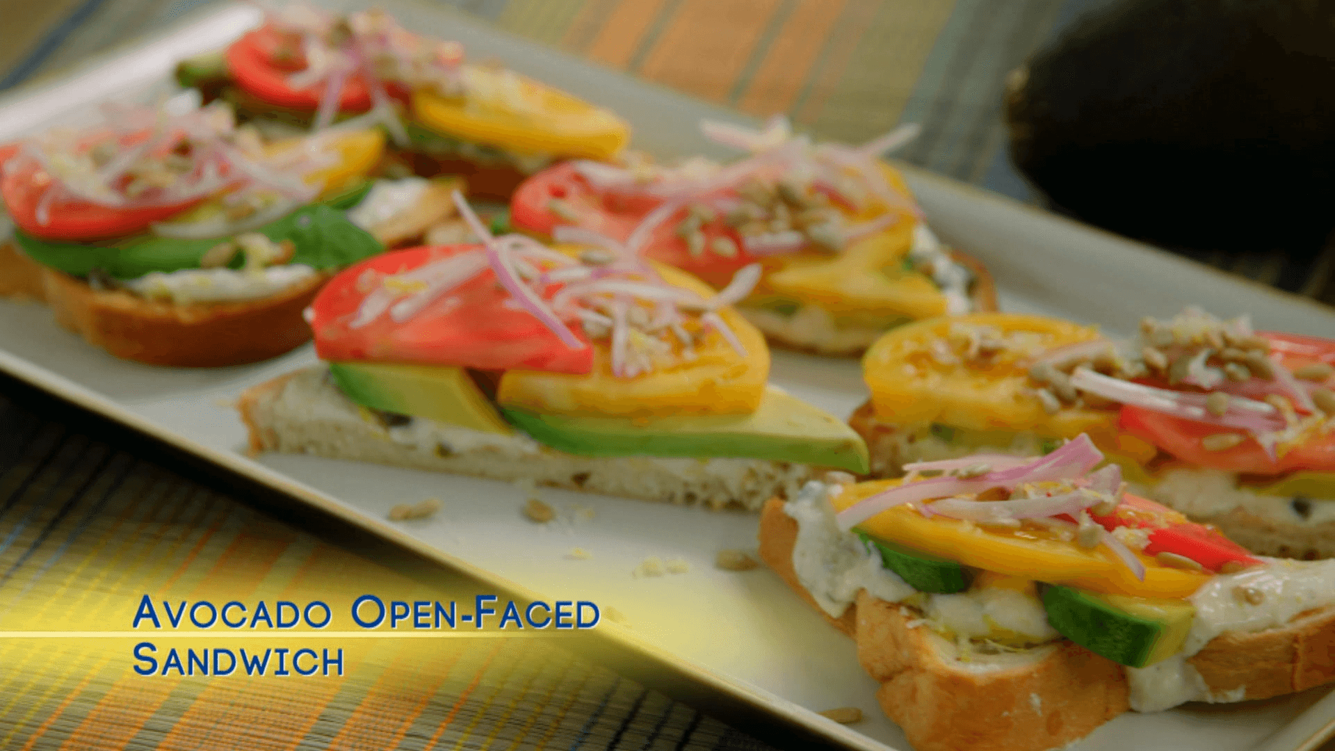 Avocado Open Faced Sandwich