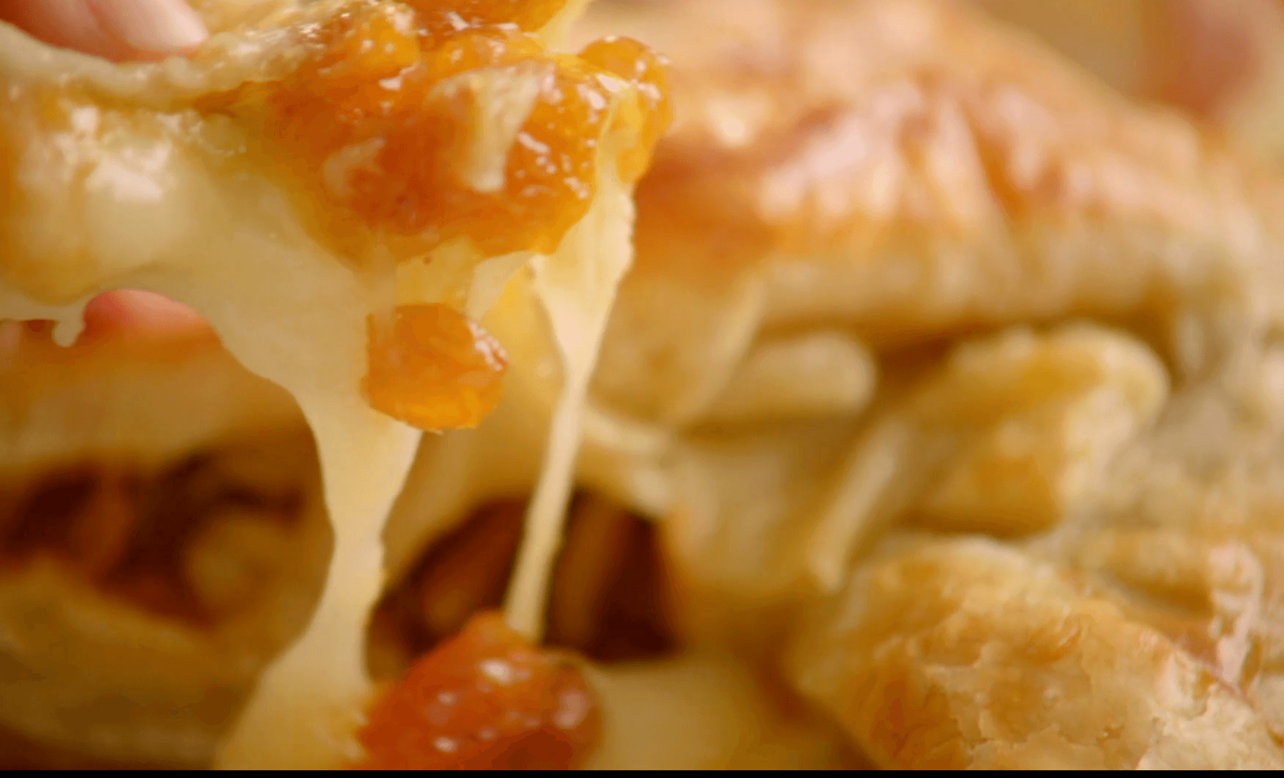 Baked Brie with Almonds and Mango