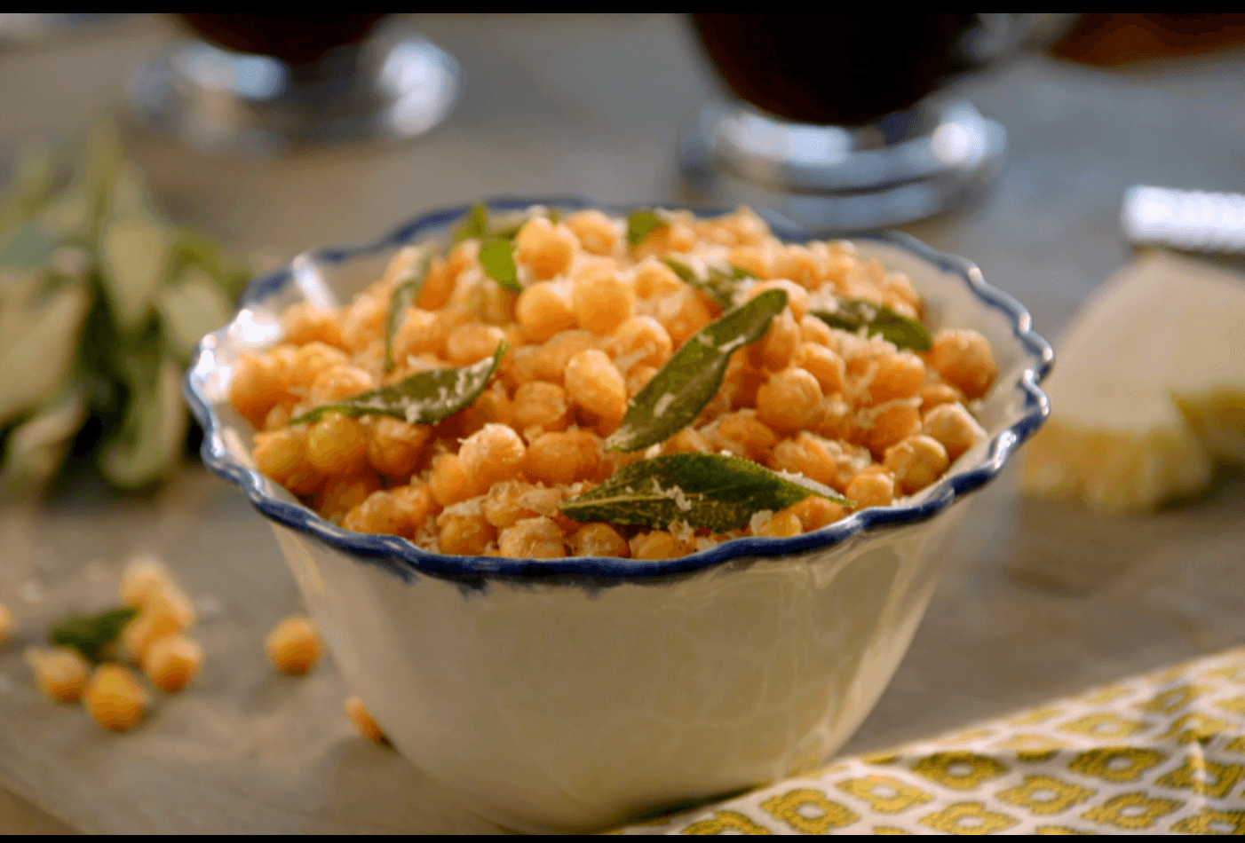Fried Chickpeas with Sage and Parmesan