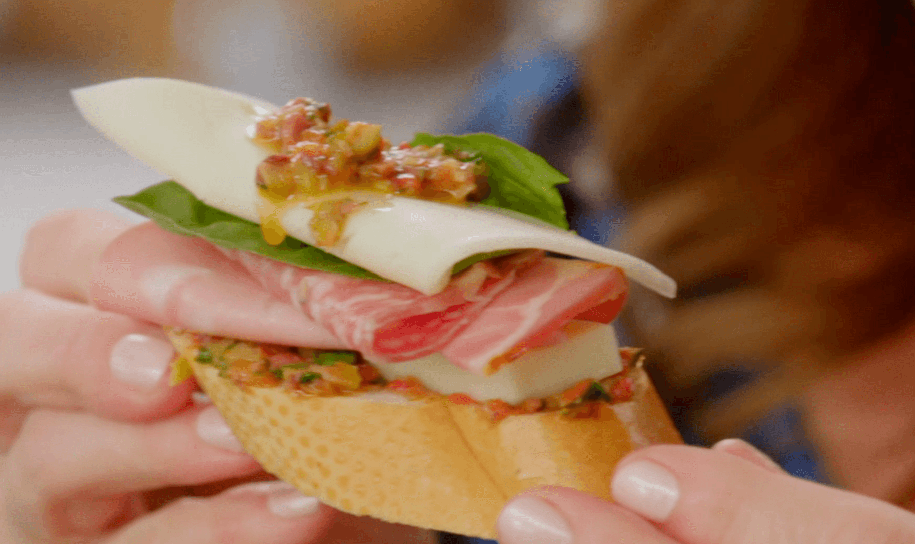Muffuletta Bruschetta