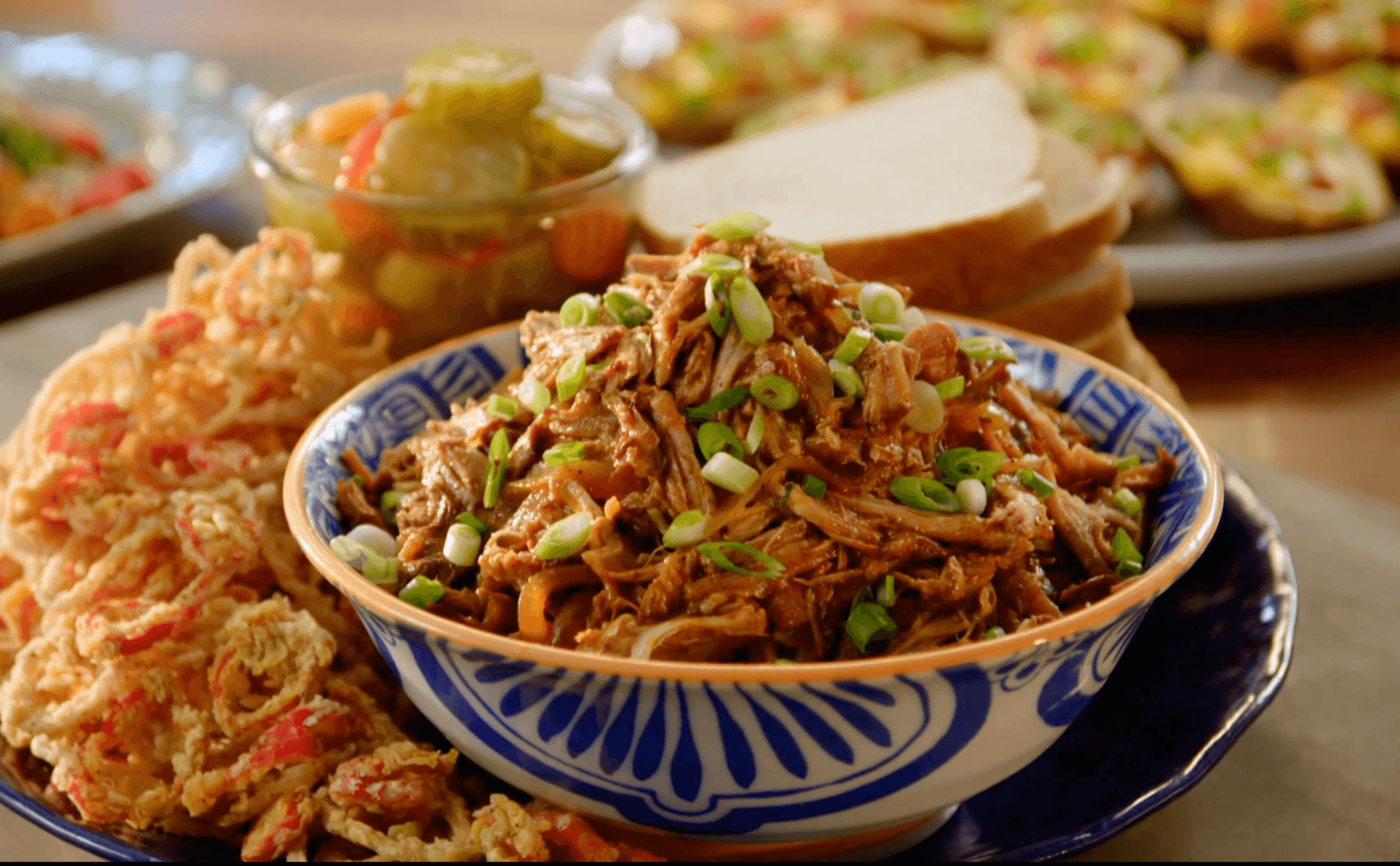 Slow-Cooker Pulled Pork with Fried Shallots and Chiles